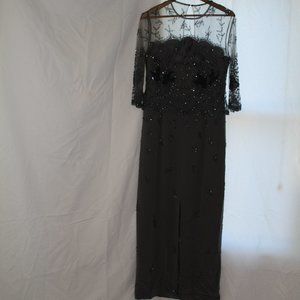 Jovani Grey beaded Gown